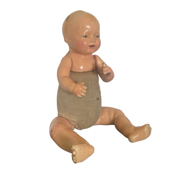 Vintage Effanbee Dolls Walk Talk Sleep Bubbles 18" Composition Baby Doll - Picture 2 of 13